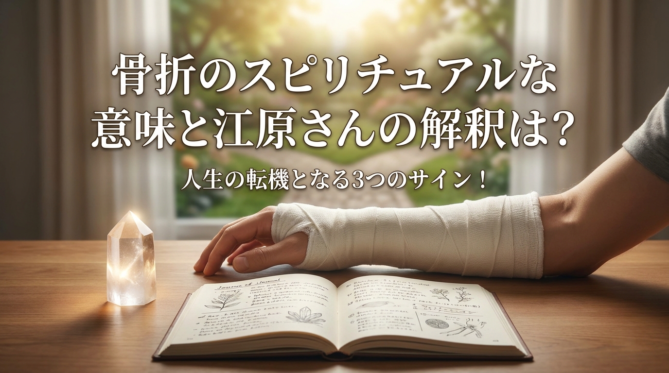 骨折のスピリチュアルな意味と江原さんの解釈は？人生の転機となる3つのサイン！